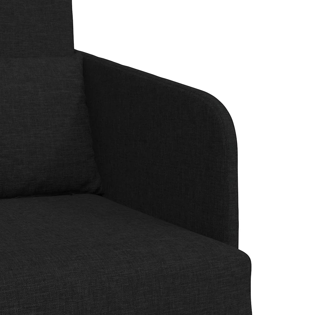 Divano letto | Sof¨¤ letto | Letto singolo Nero 65 x 80 x 83 cm Tessuto
