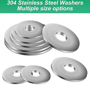 Set di anelli di chiusura M4, 50 pezzi, grandi anelli di chiusura, M5 x 15, acciaio inox 304, anelli di chiusura piatti, piastre di carrozzeria, anelli di chiusura per viti, viti, chiavi a vite, chiave a vite a vite, lavatrici piatte