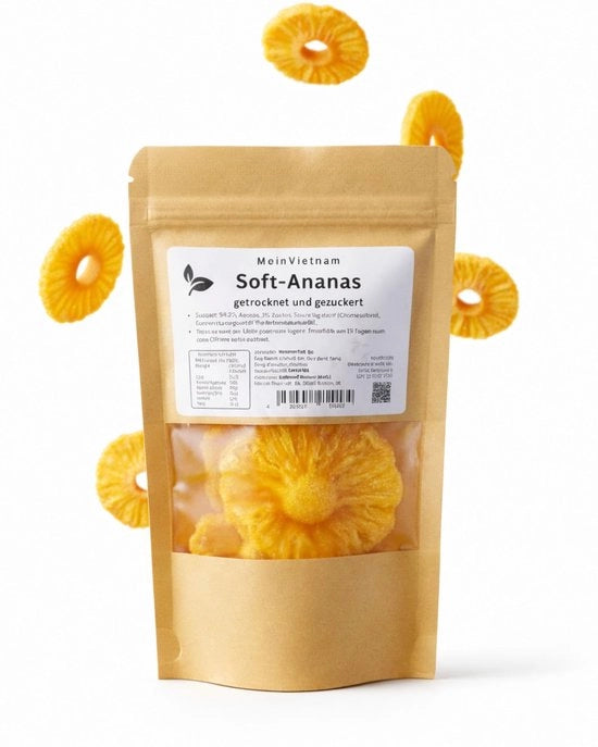 Ananas Tropicale Premium - 100 g - Ricco di Vitamine - Consistenza Molle - Frutta Seca Vegan