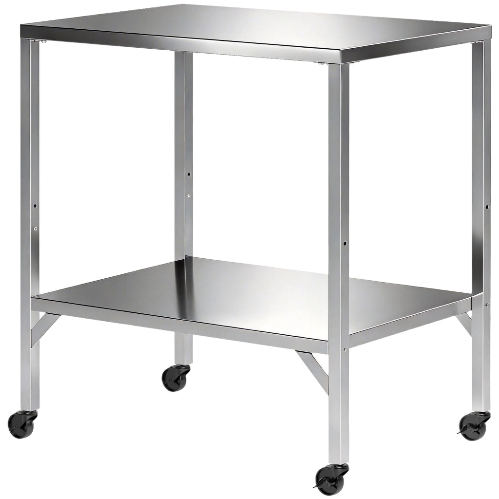 Carrello da Barbecue ¨C Xylo ¨C Acciaio Inox con Piano di Lavoro e Ruote 85x60x92cm Argento