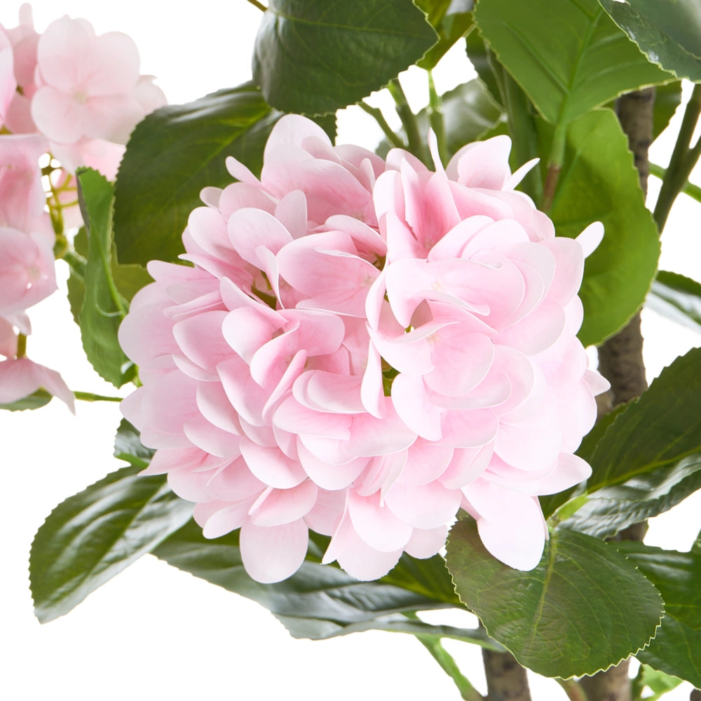 Pianta in vaso artificiale in materiale sintetico rosa 90 cm, con fiori, accessorio decorativo per interni, realizzata a mano