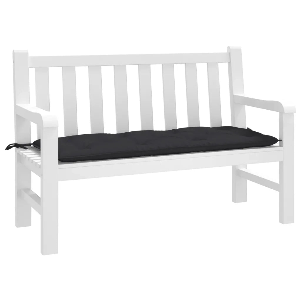 Cuscino per Panca-Cuscini per panchina Nero 120x50x7 cm in Tessuto Oxford