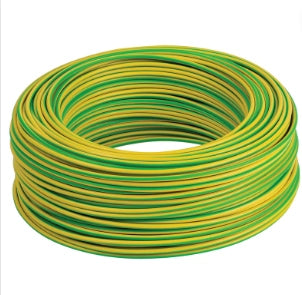 Cavo elettrico cordina unifilare fs17 sezione 25mmq giallo verde 25 metri