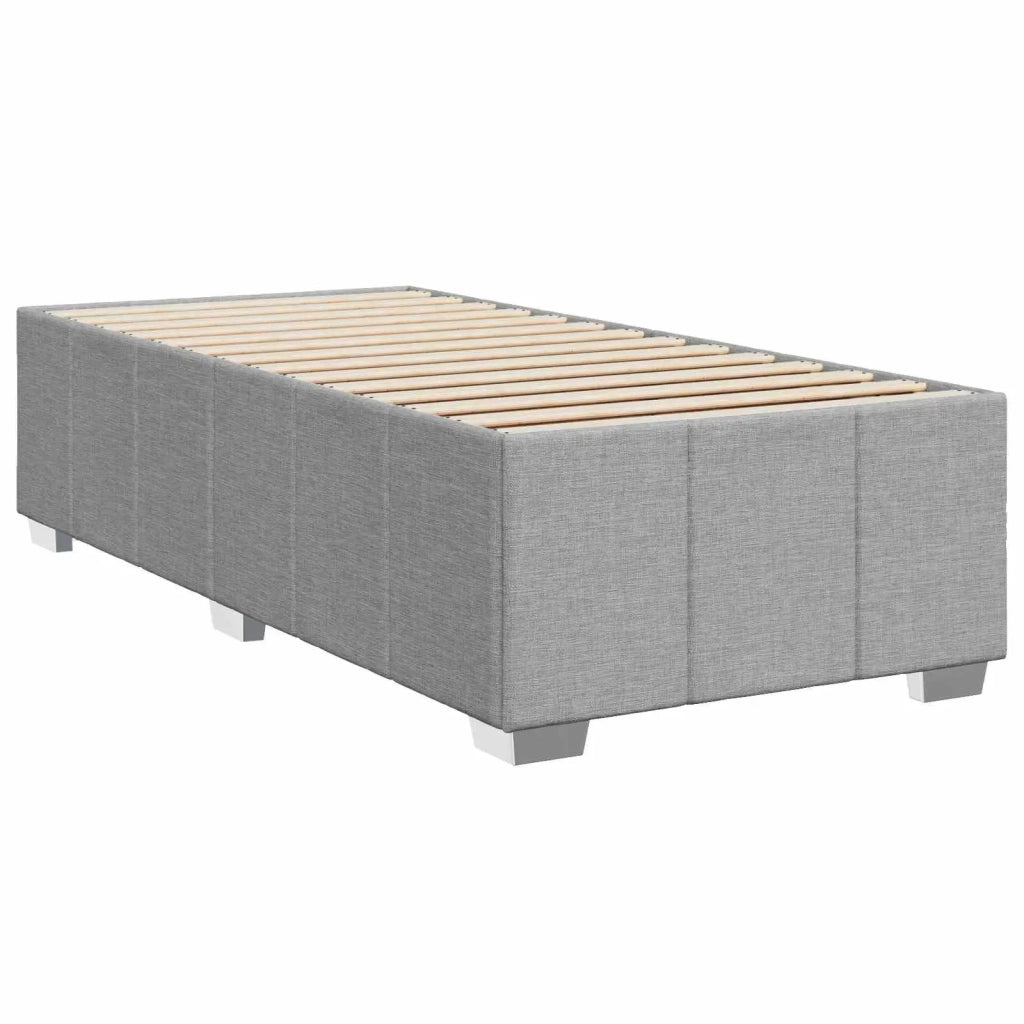 Letto box spring con materasso Grigio Chiaro 90 x 190 cm 3451101