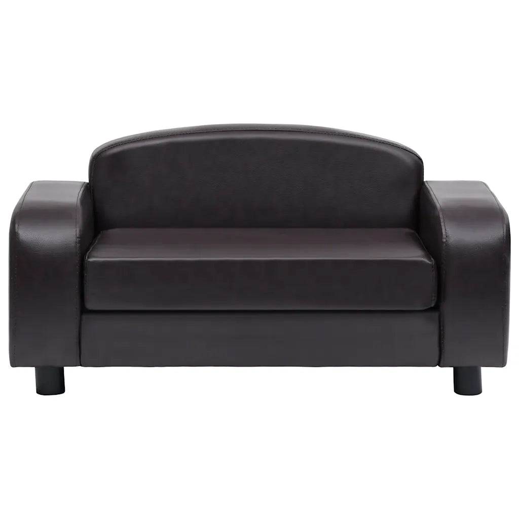 Divano per Cani Marrone 80x50x40 cm in Similpelle 170966