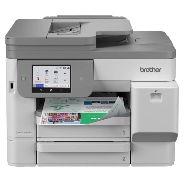 Multifunzione brother ink mfcj5115dw a4 28ppm 2x250ff fax adf duplex in stampa lan wifi inbox: 2000pg colori e 2400pg b/n - MFCJ5115DWRE1