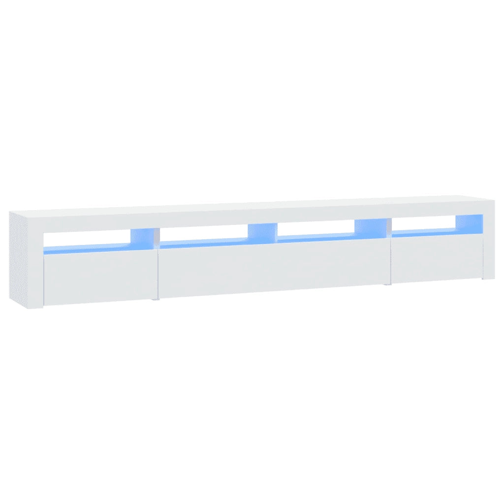 Mobile Porta TV con Luci LED Bianco 240x35x40 cm 3152722