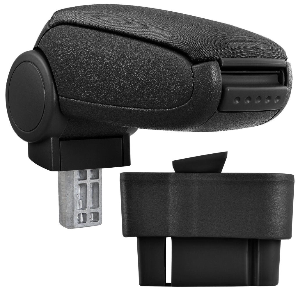 Bracciolo centrale per Opel Corsa D con scomparto imbottito in tessuto nero 03_0000579
