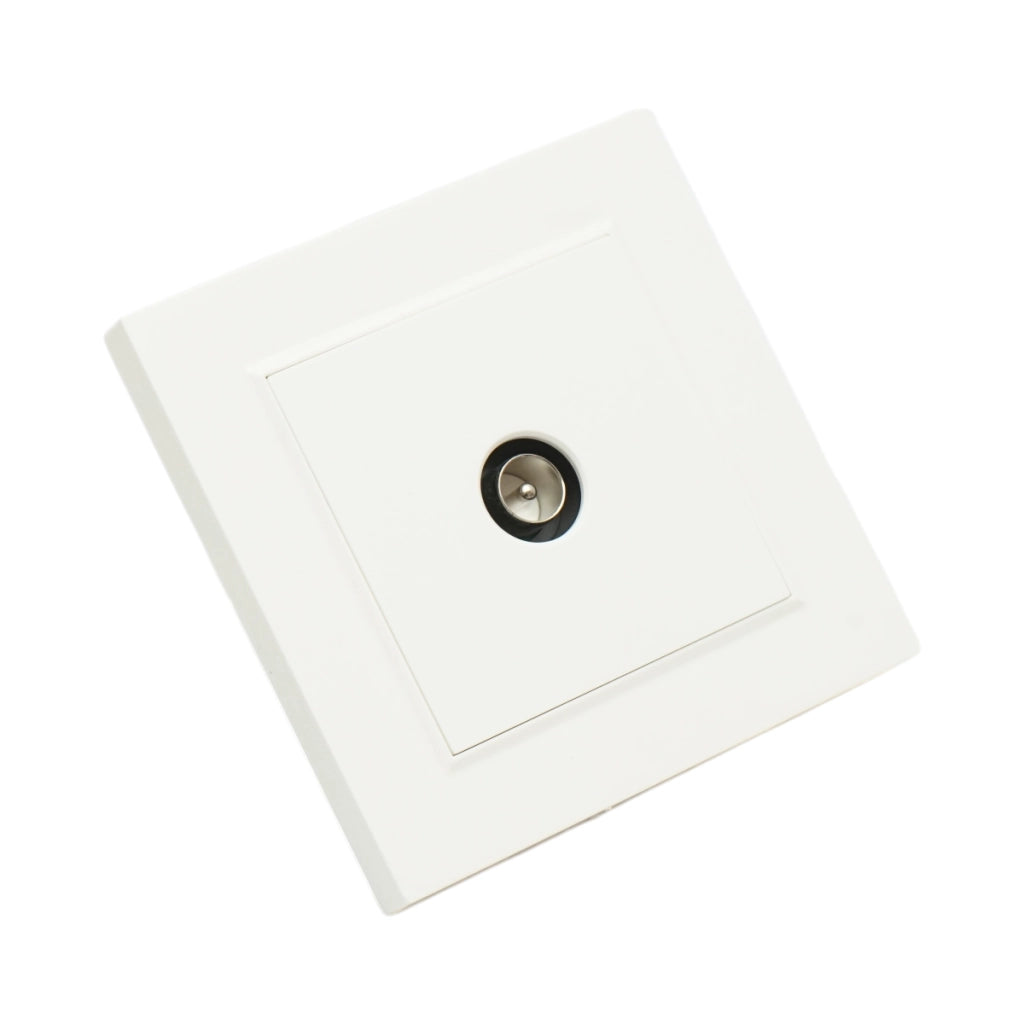 Presa TV da incasso bianca ABS 80x80mm