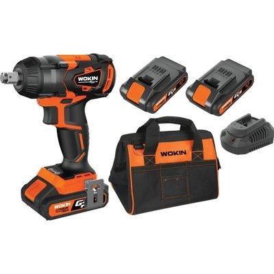 AVVITATORE IMPULSI BATTERIA GP20V 620335 WOKIN  VOLT 20X2 AH 2,0 BRUSHLESS + BORSA