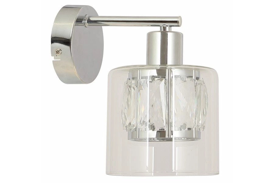 Applique Elmo cromo doppio vetro decorativa 1xE14 40W Reality