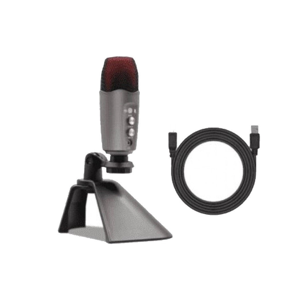 Trade Shop - Microfono Professionale A Condensatore Da Tavolo Usb Per Studio Podcast Q-mic995 -
