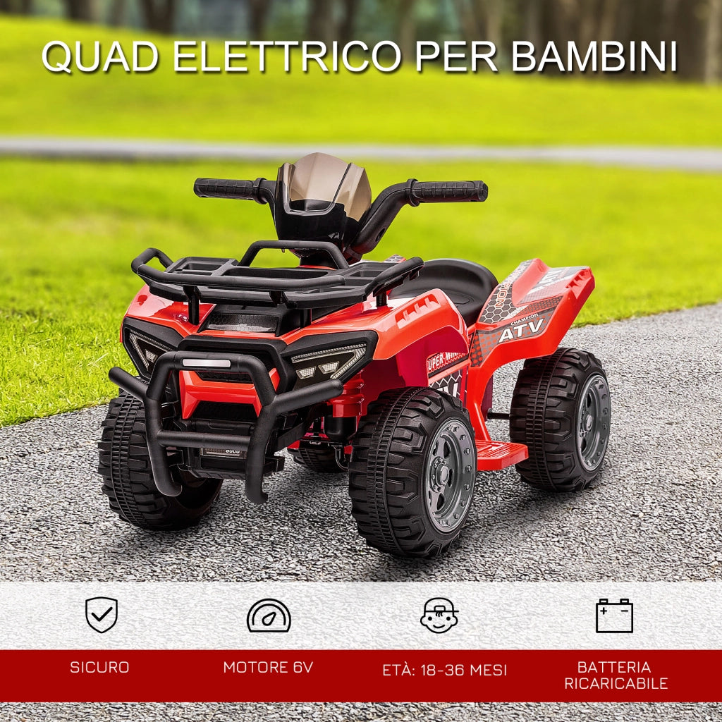 Quad Elettrico per Bambini ¨C Zephmum ¨C Rosso 70x42x45cm