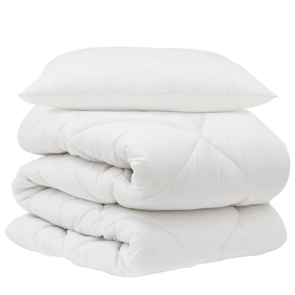 Piumone con cuscino 2 pcs Bianco Microfibra 3376635