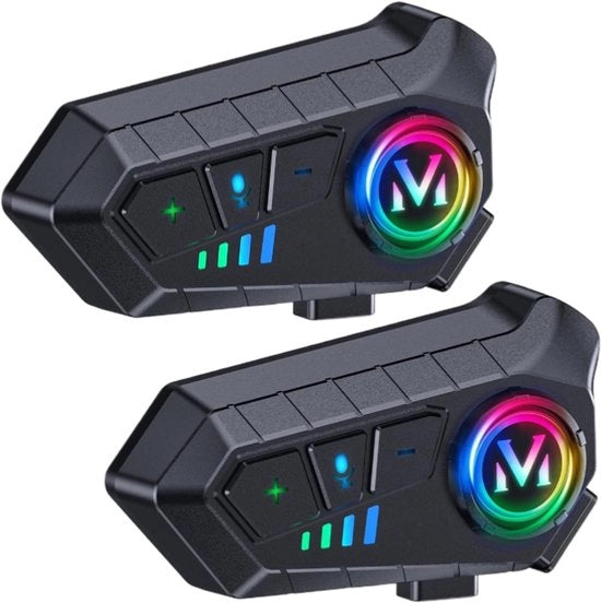 Casco da moto con cuffie - Intercom - Bluetooth - Ricaricabile - Nero - 2 pezzi 

Specifiche tecniche: 
- Modello: 
- Codice prodotto: 
- Altre specifiche: