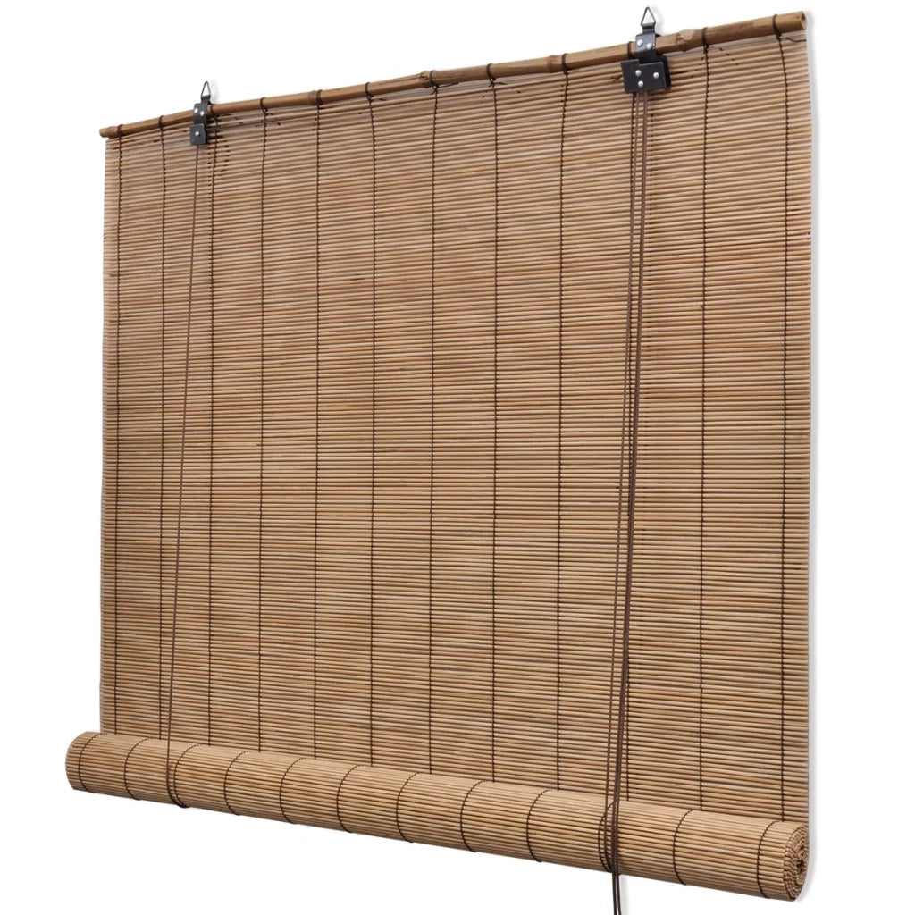 Tenda a rullo in bambù marrone 120 x 160 cm tenda per finestra persiana per la privacy 4102147/2