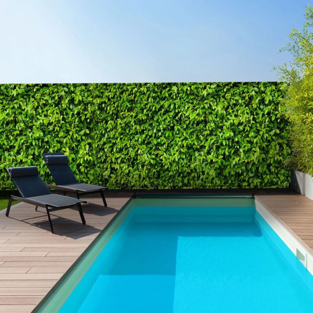 IDMarket - Rete ombreggiante 1x10m, telo rotolo per recinzione giardino 160g/m², stampa fogliame