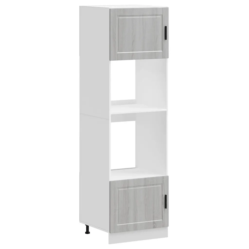 Armadi Forno 2 pz Porto Grigio Sonoma in Legno Multistrato 3315057