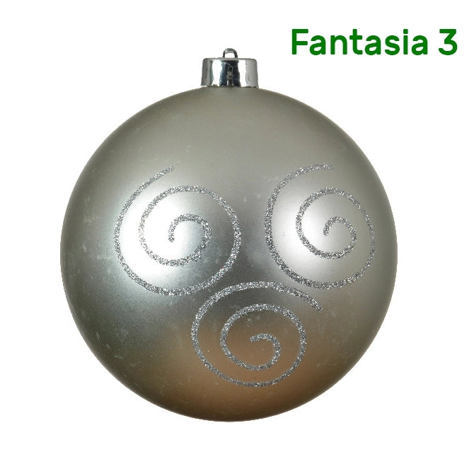 Palline di natale color argento Kaemingk 14 cm