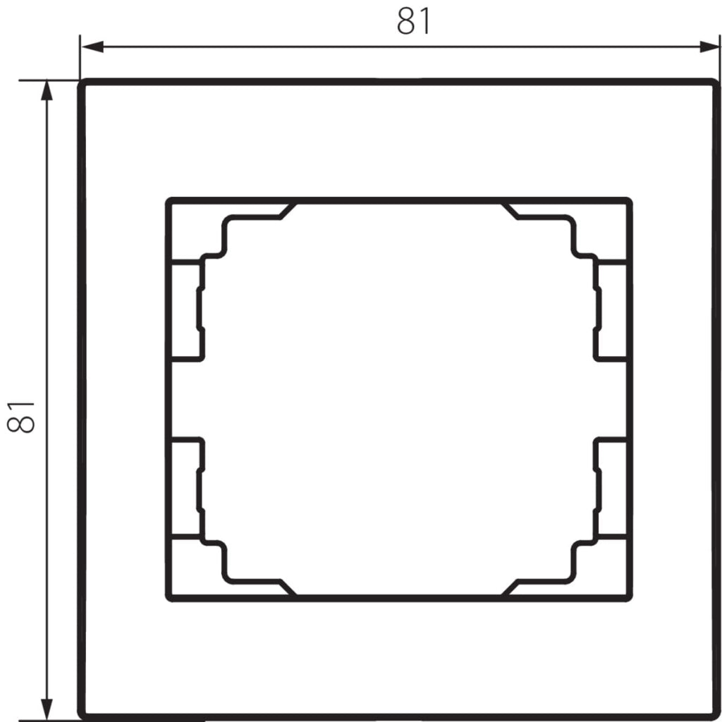 Cornice singola per interruttore Kanlux LOGI bianca 25117