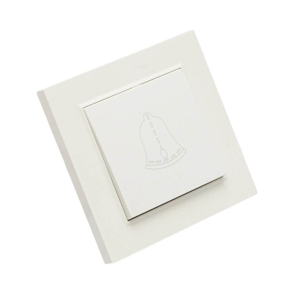 Interruttore campanello bianco da incasso 220V, 10AX, ABS 80x80mm