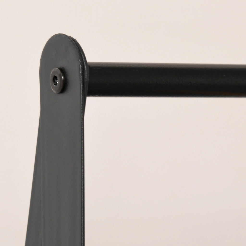 Appendiabiti con scaffali e barra ¨C Minimal ¨C Nero 64x42,5x149cm