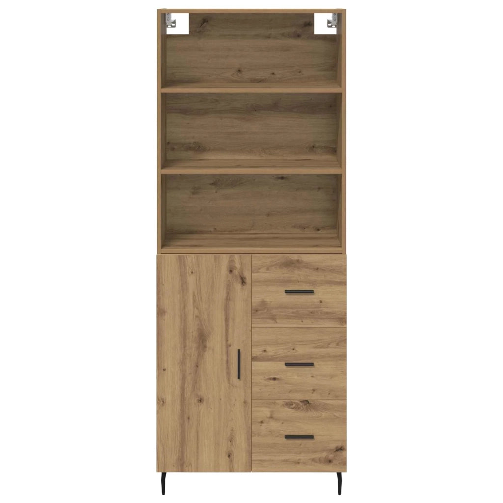 Credenza | Madia | Buffet da pranzo | Armadio da pranzo con cassetto Rovere artigianale 69,5 x 34 x 180 cm