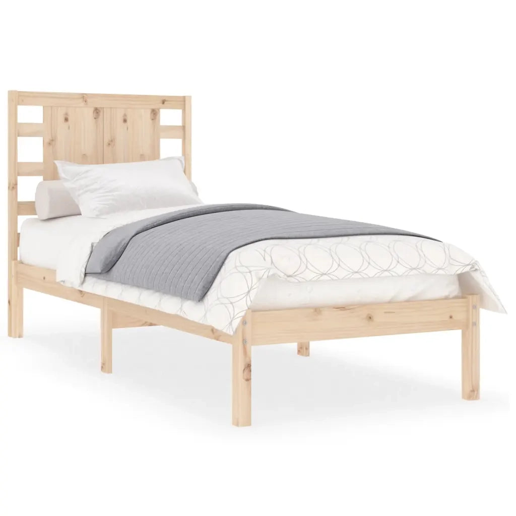 Giroletto senza Materasso-Struttura Letto 90x200 cm in Legno Massello di Pino 685127