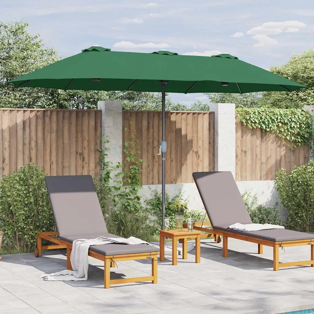 Ombrello da giardino-Ombrellone da spiaggia Verde 370 x 197 x 239 cm