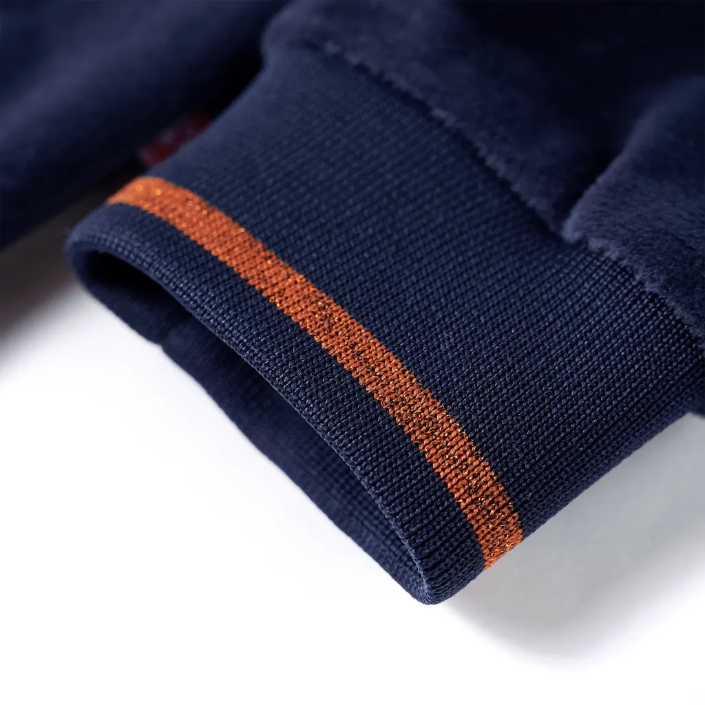 Giacca con Cappuccio da Bambina Blu Marino 104 14320