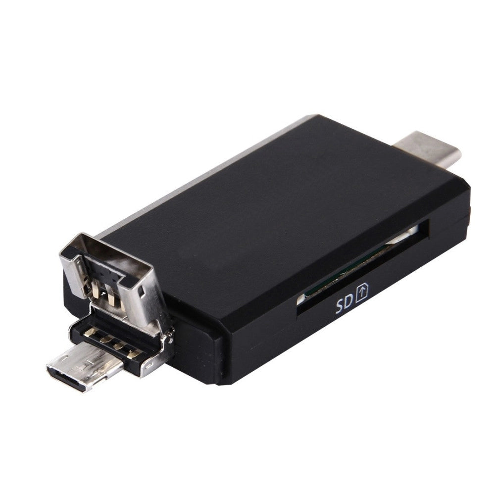 Trade Shop - Tipo-c Adattatore Otg Micro Usb Usb 2.0 Sd Micro Sd Card Reader Pc Smartphone -