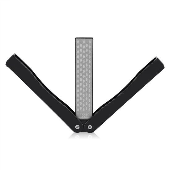 Pietra abrasiva rotativa doppia faccia 400/600 grit - pietra di abrasione - progettata pieghevole - smerigliatrice per coltelli da cucina - facile da usare - adatta a diversi strumenti