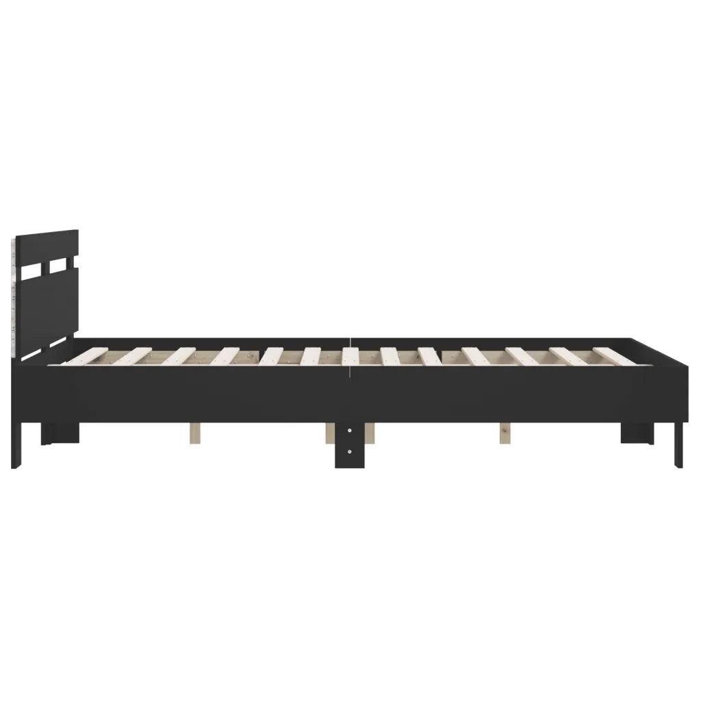 Giroletto con LED senza Materasso Nero 150x200 cm 3207540