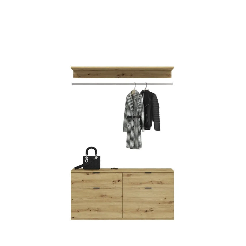 Mobiletto con 4 cassetti - Rovere chiaro - BODITE