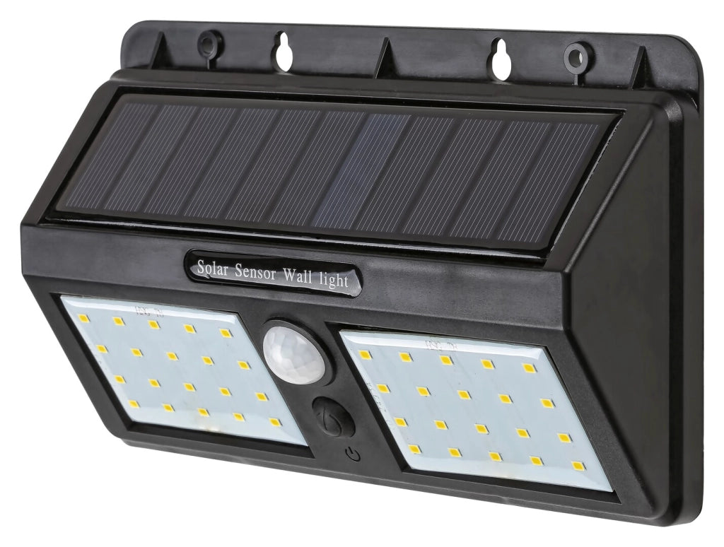 Applique solare esterna con sensore LED 2,4W nera Rabalux