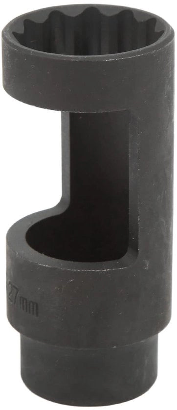 Strumento di rimozione dell'iniettore 1/2 pollici Drive 27mm - Connettore dell'iniettore - Acciaio al Cr-Mo - 12 punte - Universale per auto - Qualità professionale
