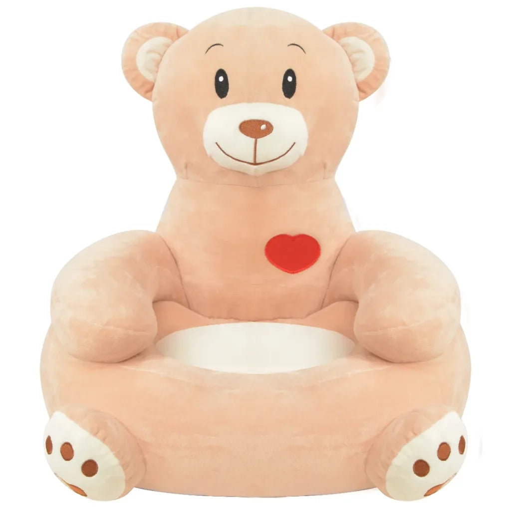 Poltrona in Peluche per Bambini Orsacchiotto Marrone 80161
