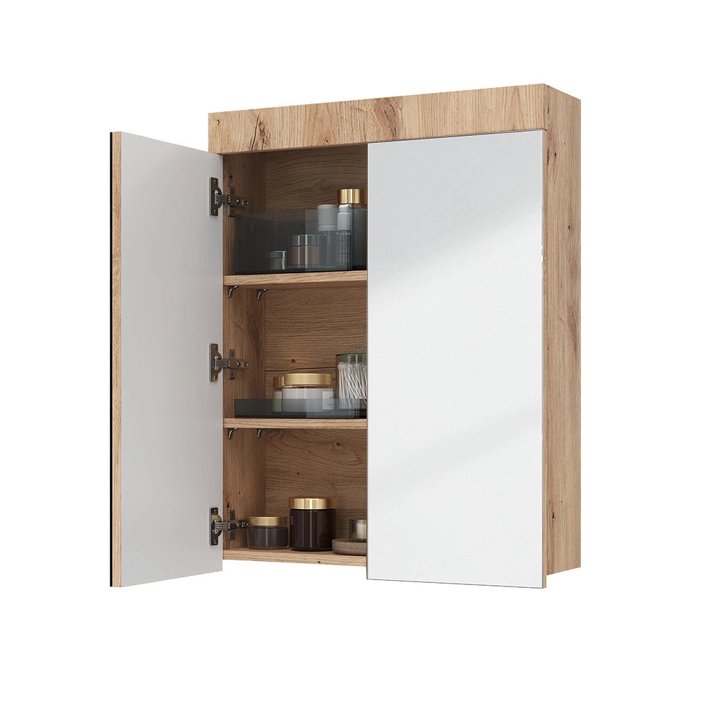 Specchio contenitore bagno Luna Quercia Wotan 60 x 77 cm Vicco