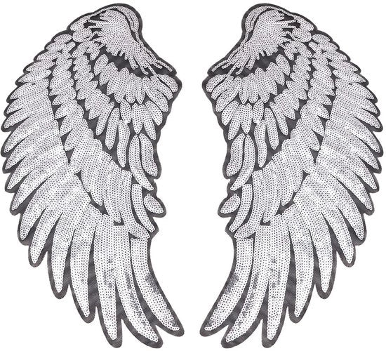 Decorazioni per abiti con paillettoni grandi opacchi - Patches opacchi - Motivo ricamato - Decorazione per abiti - Progetti DIY - Effetto glitter