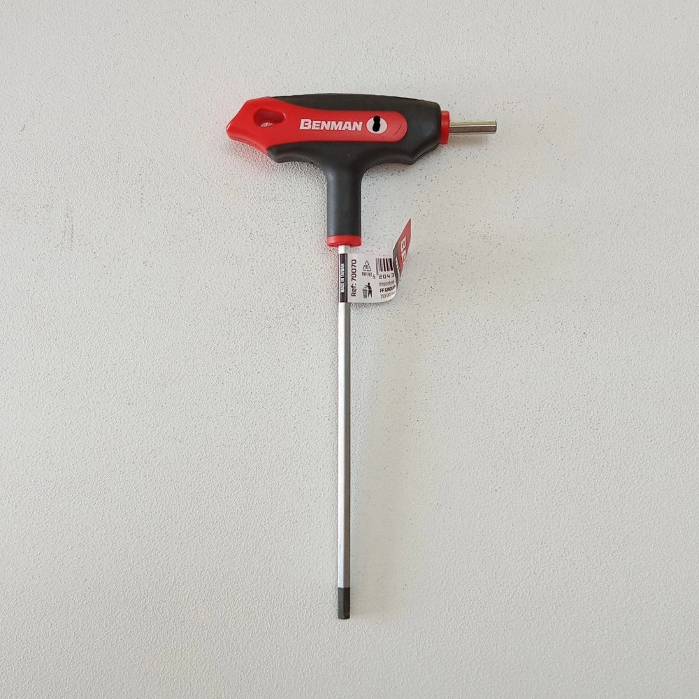 Benman turball 6mm chiave a t maschio esagonale con impugnatura bimateriale