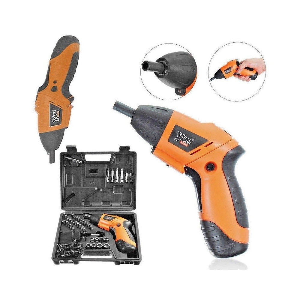 Trade Shop - Mini Avvitatore Elettrico Batteria Ricaricabile Trapano Snodabile Con Valigetta -