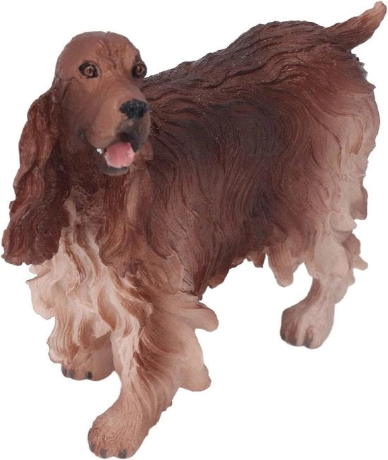 Cocker Spaniel Realistico in Cera per Bambini Giocattolo Artigianale Figura di Cane Animale Decorazione