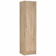 Colonna Armadio Bagno Con 1 Anta E 4 Ripiani Regolabili Mobile Salvaspazio Alto Design Moderno Semplice Per Ingresso Corridoio Ripostiglio Con Maniglia In Metallo Argentata 200 X 47.1 X 49.2 Cm Rovere
