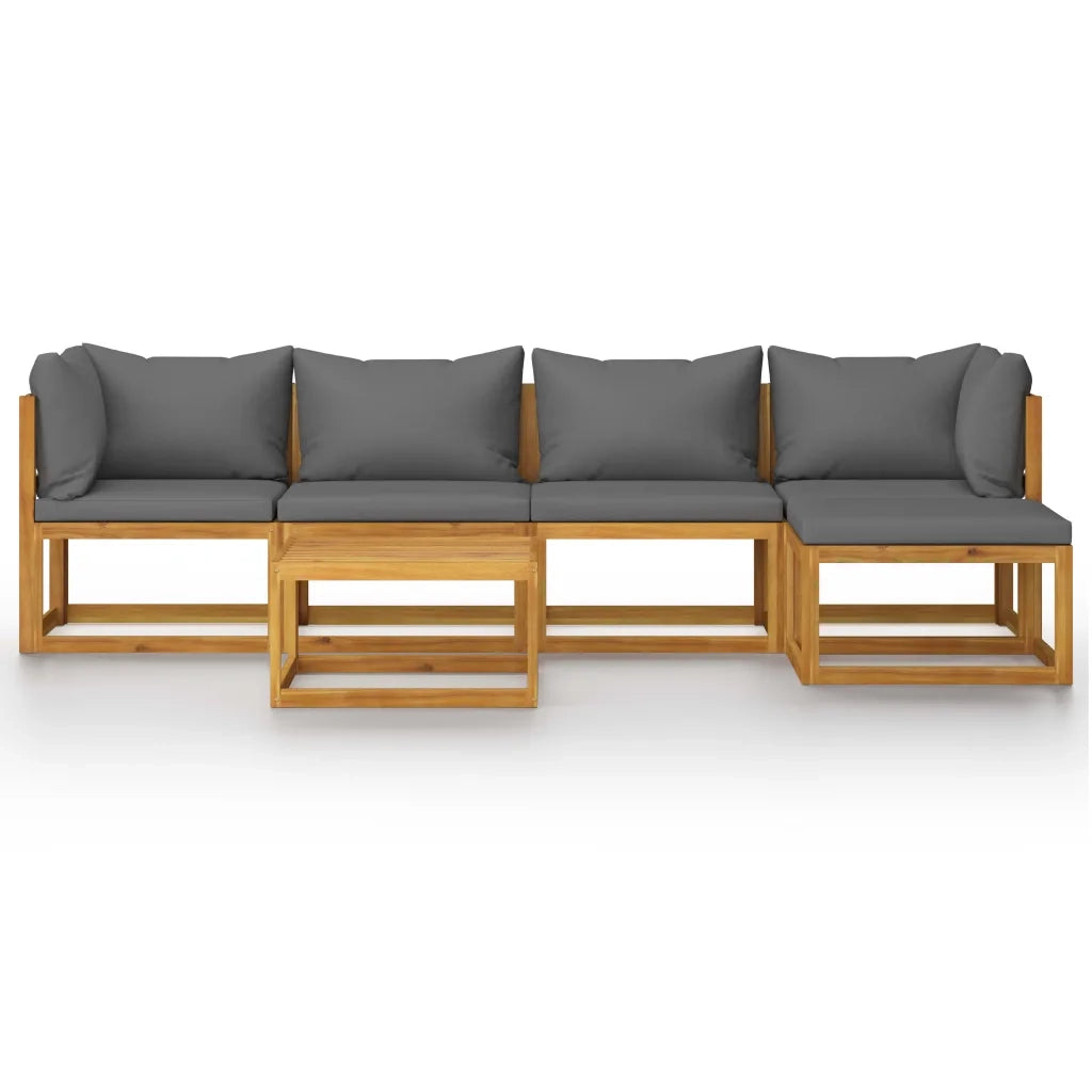 Set Divani da Giardino 7 pz con Cuscini in Massello di Acacia 3057606