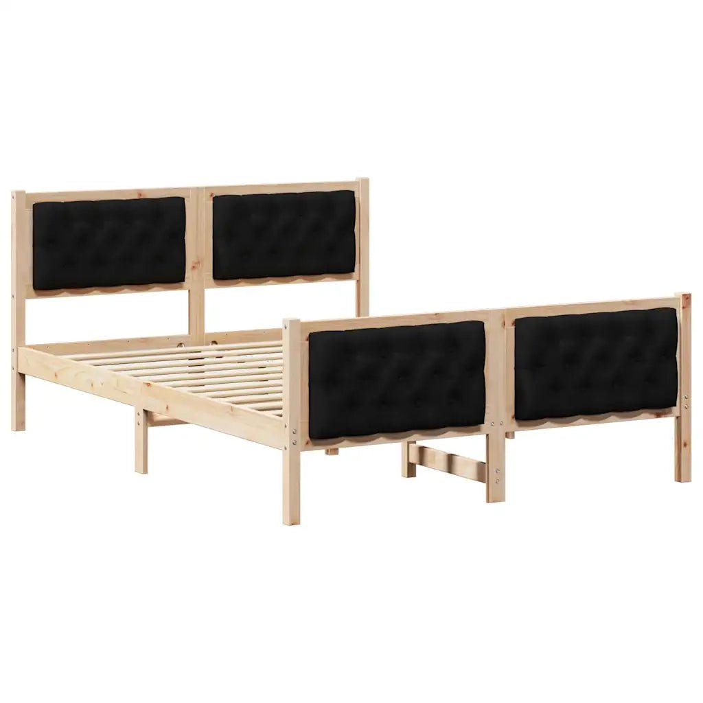 Struttura del letto Nero 140 x 200 cm Pino massello 3394290