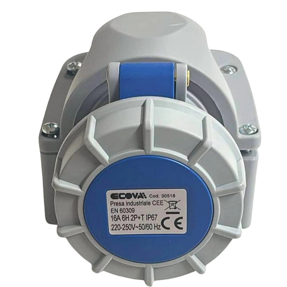 Presa industriale ecova 30518 16a 230v ip67 per installazioni professionali