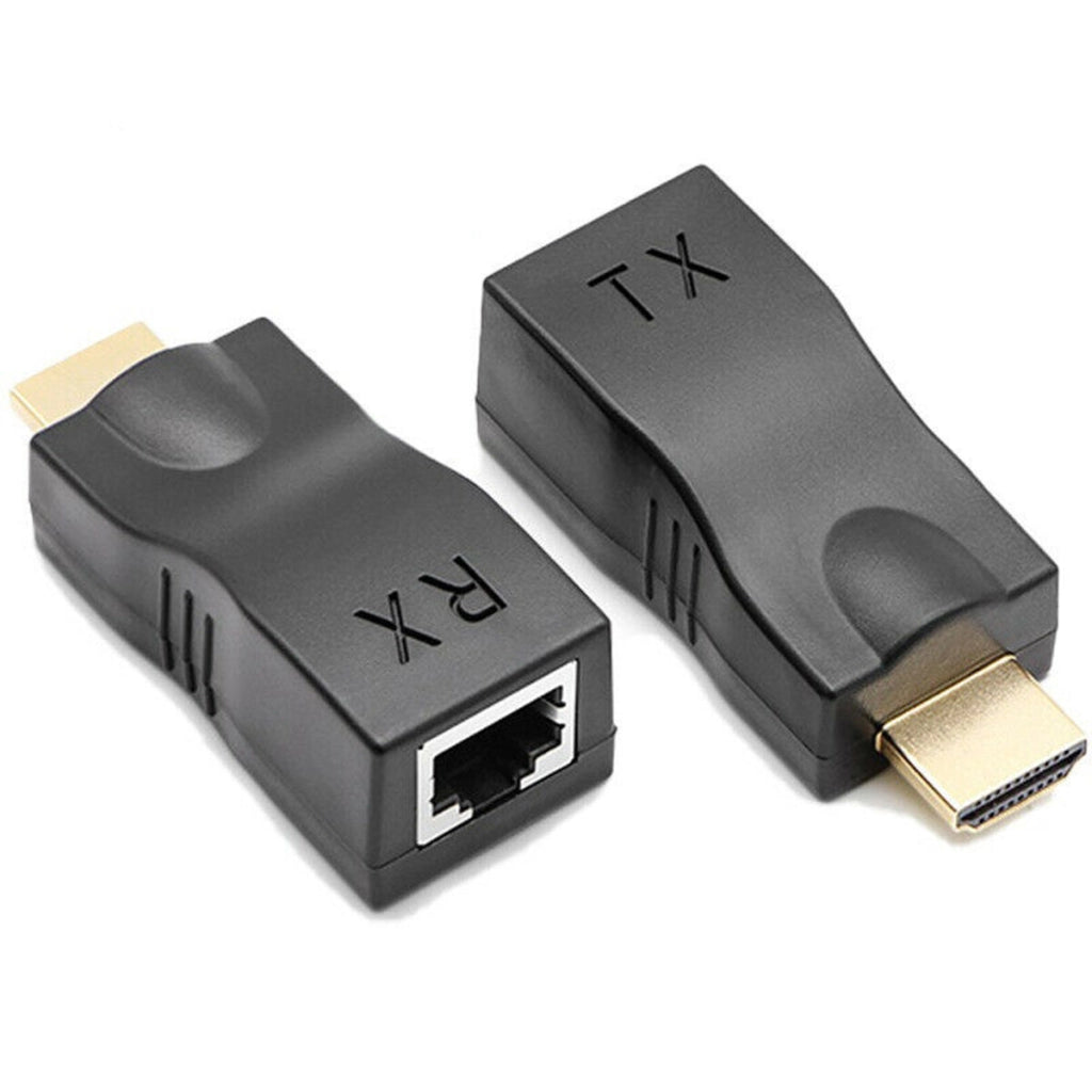 2 ADATTATORI PORTA HDMI A RJ45 EXTENDER RETE RETI LAN ETHERNET CAT5E CAT6 1080P