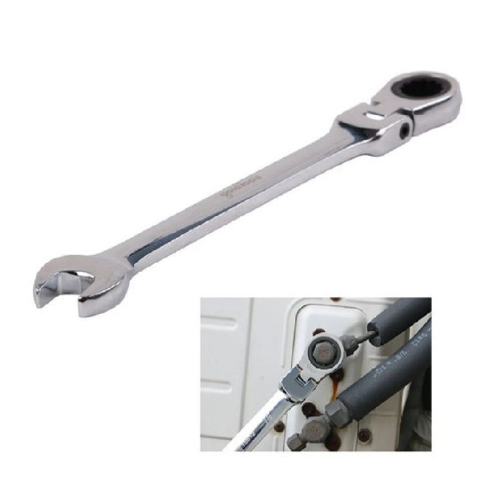 Trade Shop - Chiave A Cricchetto Combinata 12mm Testa Pieghevole Cromo Vanadio Utensile 91734 -