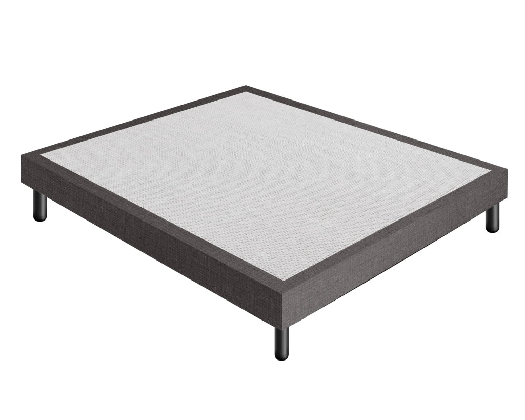 Letto Sommier Singolo 80x190 Grigio Scuro Rivestito - Resistente fino a 120 Kg per Persona