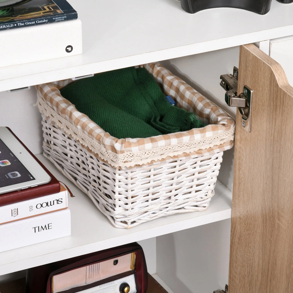 Mobile Multiuso 1 Cassetto 3 Ante 90x30x72 cm in Legno Color Legno